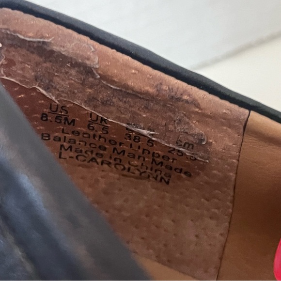 Franco Sarto Carolynn Platform Lug black leather tassel loafers size 8.5 M - Picture 10 of 12